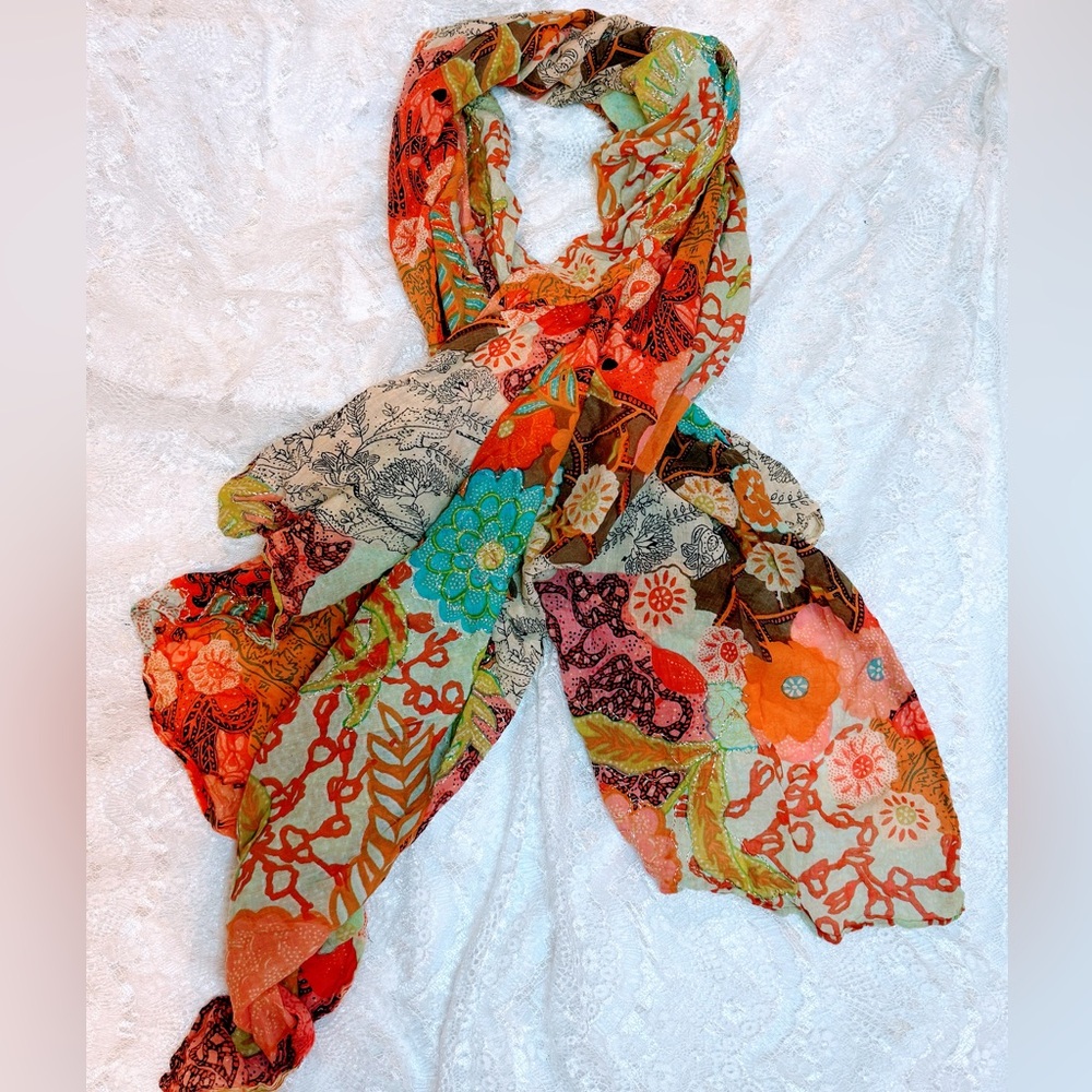 Colorful scarf or wrap